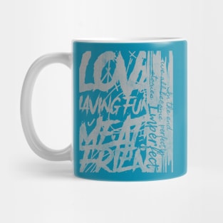 Love Having Fun word Cluster Mug